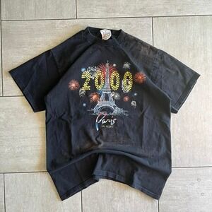 2000 Paris Las Vegas New Years Eve black cotton t-shirt #newyears